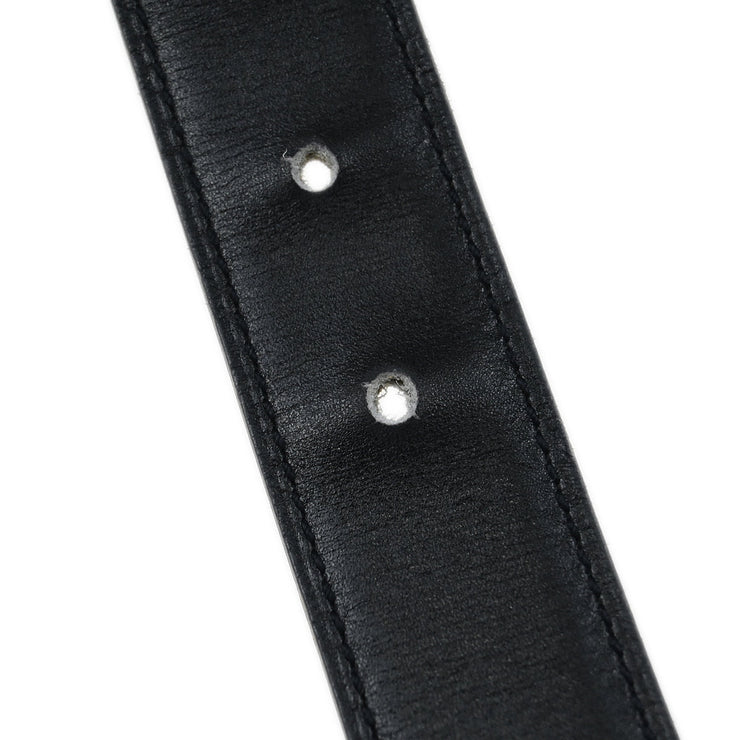 Hermes Black Box Calf Constance Reversible Belt #68 Small Good