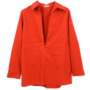 Hermes Shirt Blouse Vermilion Red #34