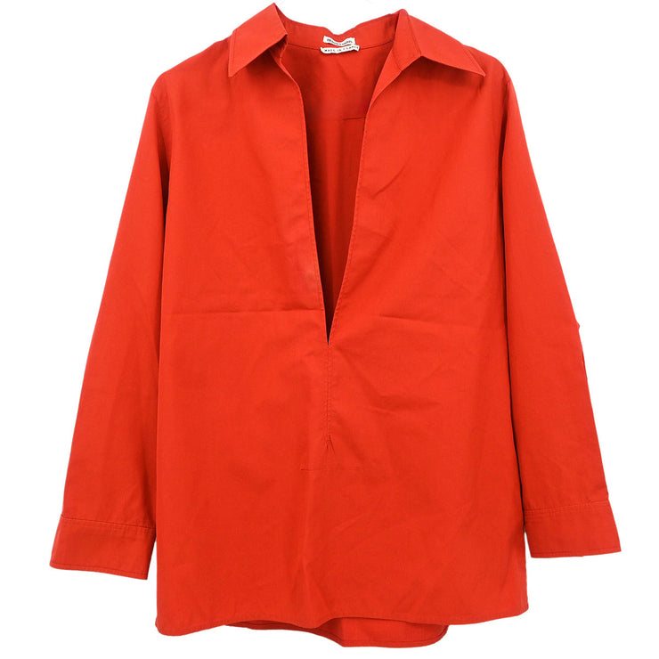 Hermes Shirt Blouse Vermilion Red #34