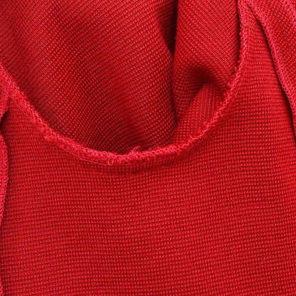 Yves Saint Laurent Single Breasted Collarless Jacket Red #M