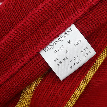 Yves Saint Laurent Single Breasted Collarless Jacket Red #M