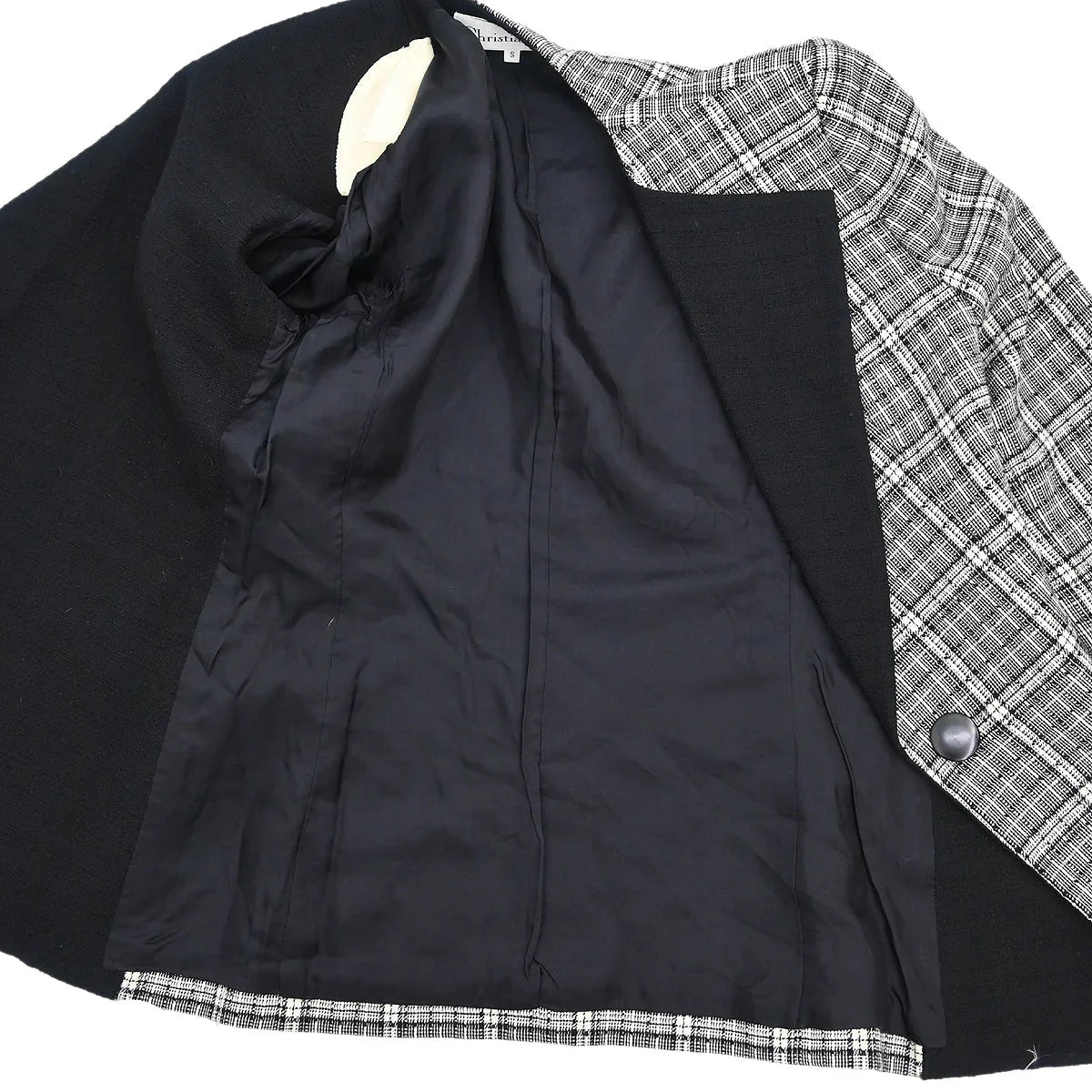 Christian Dior Single Breasted Collarless Jacket Gray