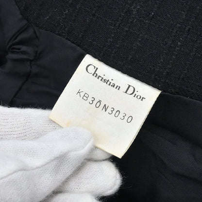 Christian Dior Single Breasted Collarless Jacket Gray