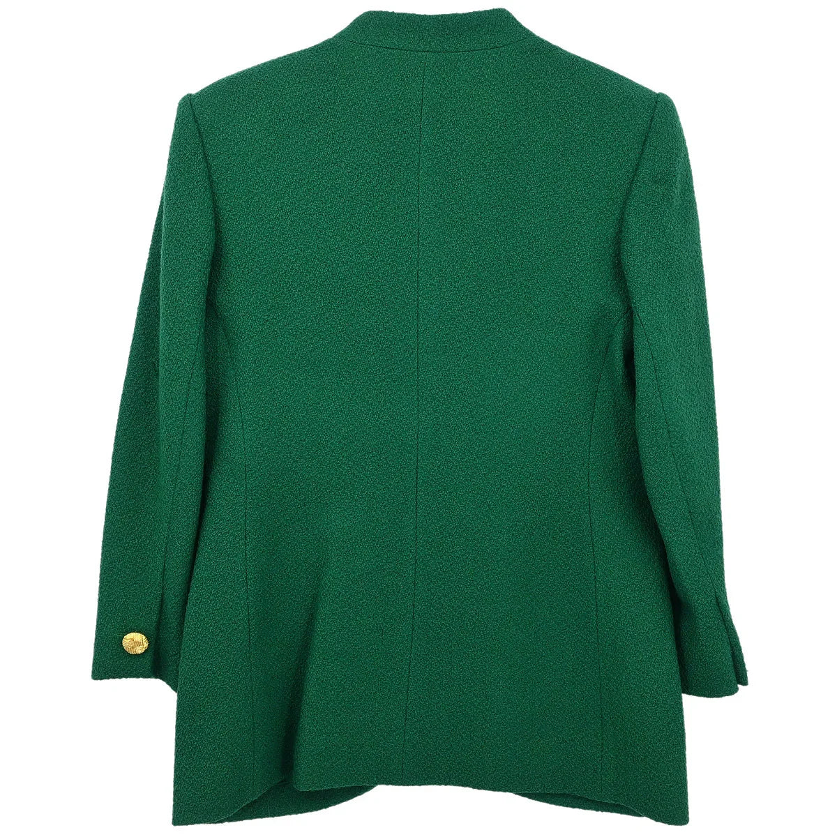 Yves Saint Laurent Single Breasted Collarless Jacket Green #40