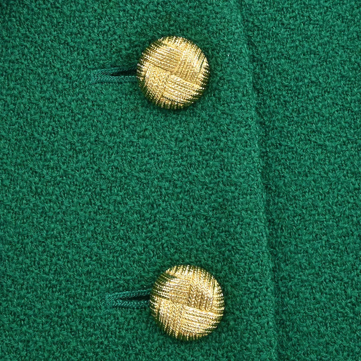 Yves Saint Laurent Single Breasted Collarless Jacket Green #40