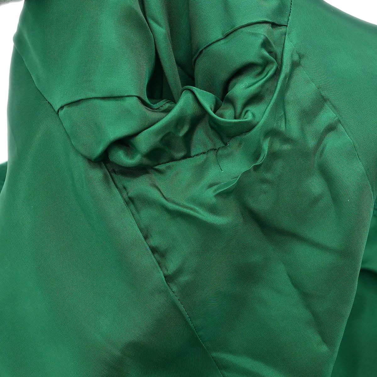 Yves Saint Laurent Single Breasted Collarless Jacket Green #40