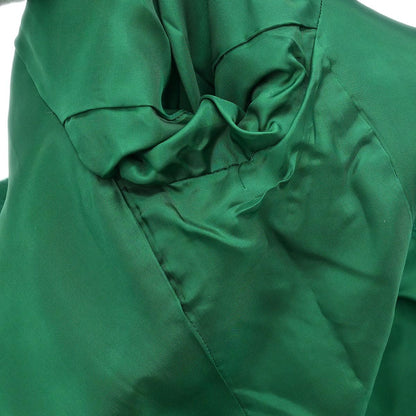 Yves Saint Laurent Single Breasted Collarless Jacket Green #40