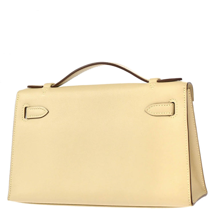 Hermes 2008 Parchemin Swift Kelly Pochette Handbag