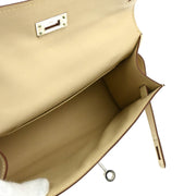 Hermes 2008 Parchemin Swift Kelly Pochette Handbag