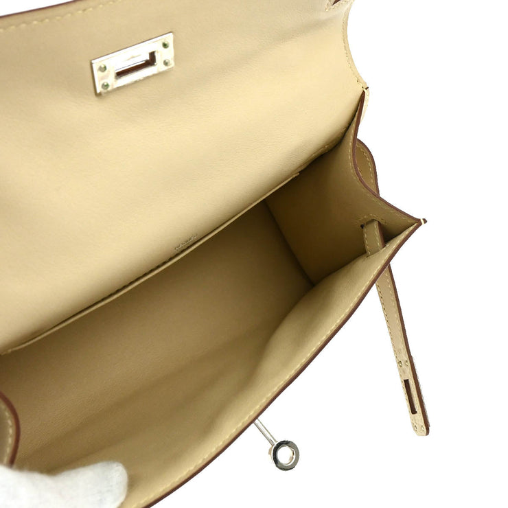 Hermes 2008 Parchemin Swift Kelly Pochette Handbag