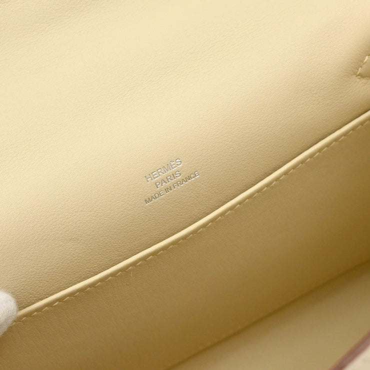 Hermes 2008 Parchemin Swift Kelly Pochette Handbag