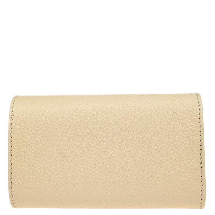 Chanel 2005-2006 White Caviar Six Hook Key Case Small Good