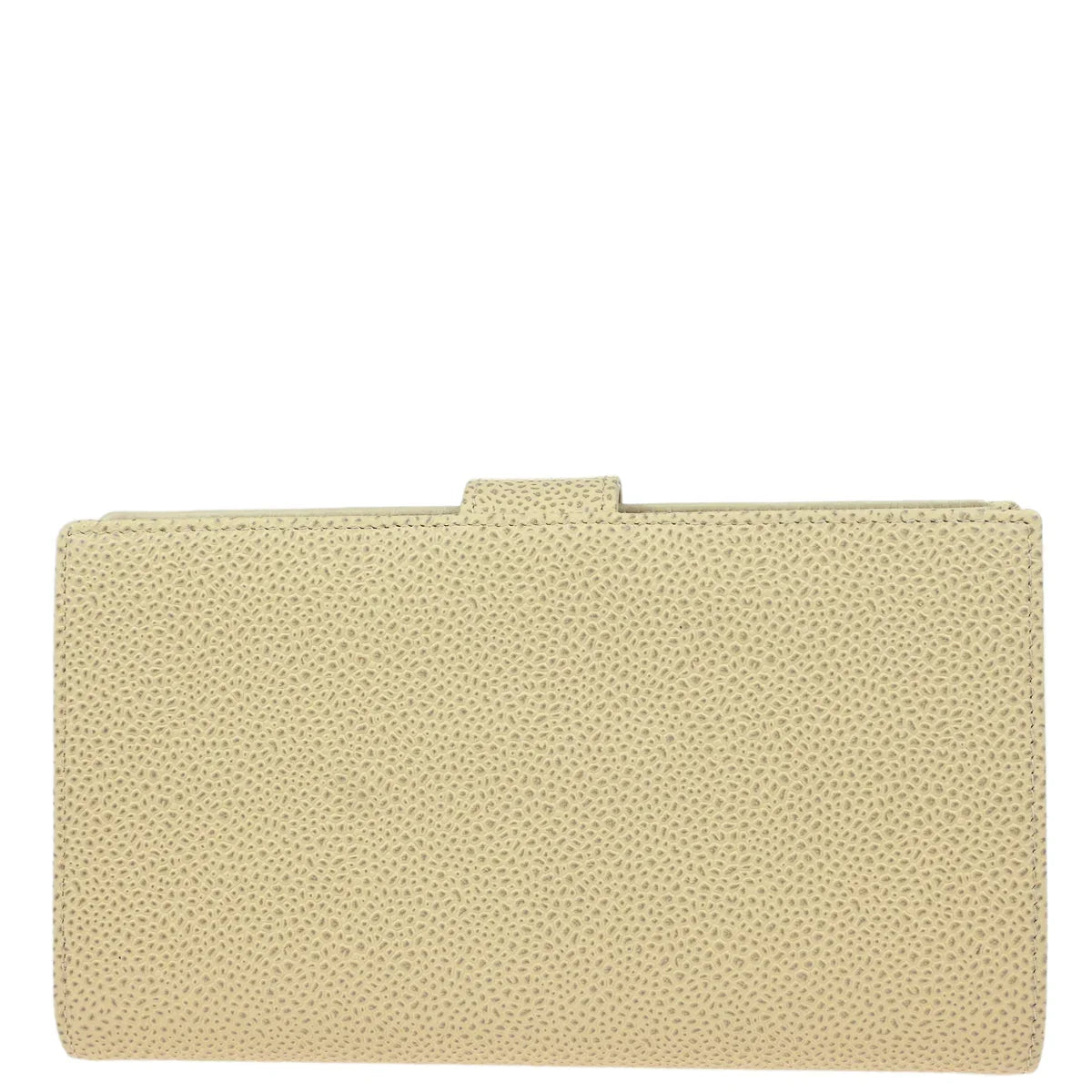 Chanel 2000-2002 White Caviar Long Bifold Wallet Purse
