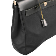 Hermes 2000 Black Toile Officier Herbag MM 2 in 1 2way Shoulder Handbag