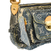 Louis Vuitton 2007 Blue Monogram Denim Patchwork Pouchy Handbag M95382