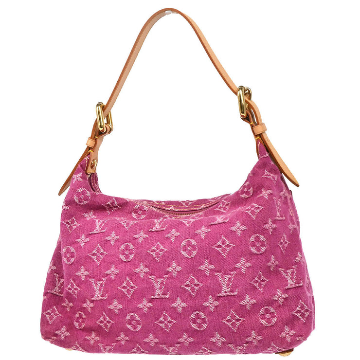 Louis Vuitton Pink Monogram Denim Baggy PM Shoulder Bag M95212