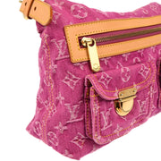 Louis Vuitton Pink Monogram Denim Baggy PM Shoulder Bag M95212