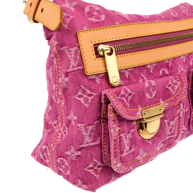 Louis Vuitton Pink Monogram Denim Baggy PM Shoulder Bag M95212