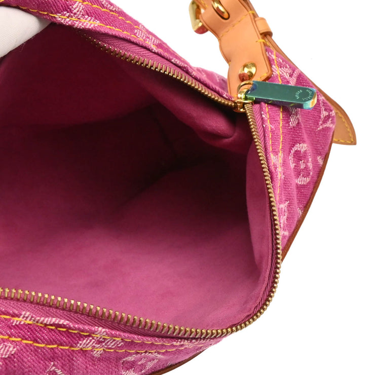 Louis Vuitton Pink Monogram Denim Baggy PM Shoulder Bag M95212