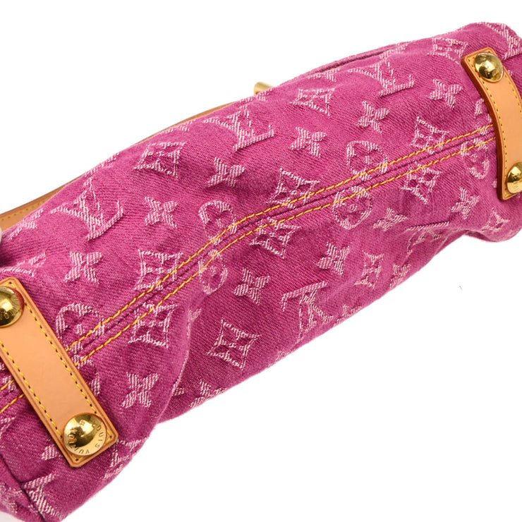 Louis Vuitton Pink Monogram Denim Baggy PM Shoulder Bag M95212