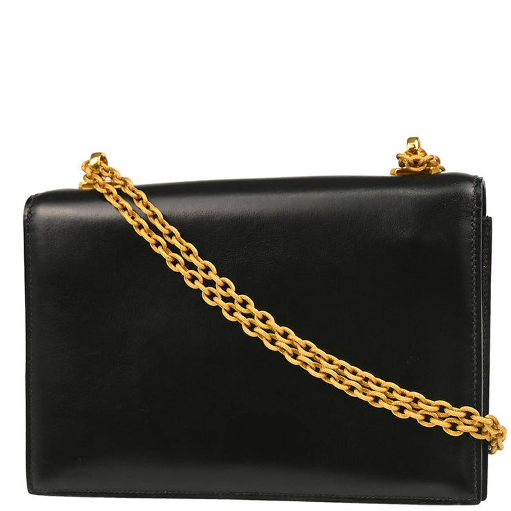 Hermes 1978 Black Box Calf Alcazar Chain Shoulder Bag