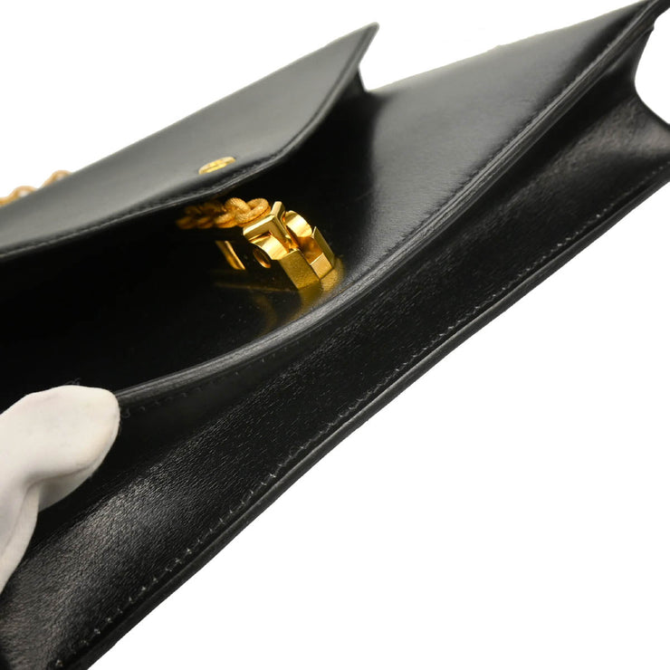 Hermes 1978 Black Box Calf Alcazar Chain Shoulder Bag