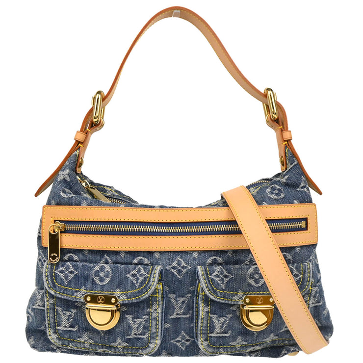 Louis Vuitton Blue Monogram Denim Baggy PM Shoulder Bag M95049