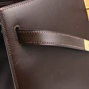 Hermes 2000 Ebene Box Calf Kelly 35 Sellier 2way Shoulder Handbag