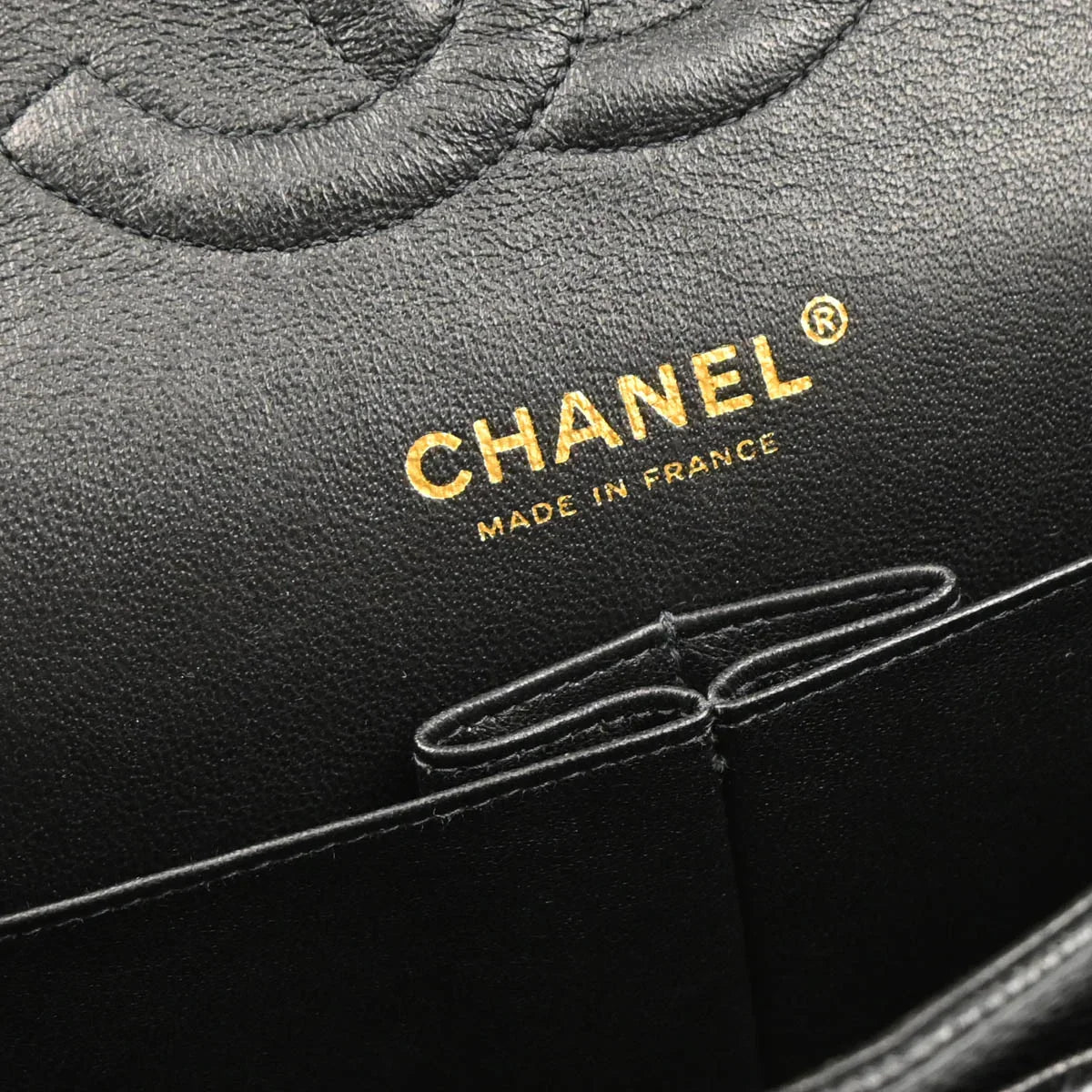 Chanel 2003-2004 Black Caviar Medium Classic Double Flap Shoulder Bag
