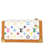 Louis Vuitton White Multicolor Pochette Cles Coin Purse M92655