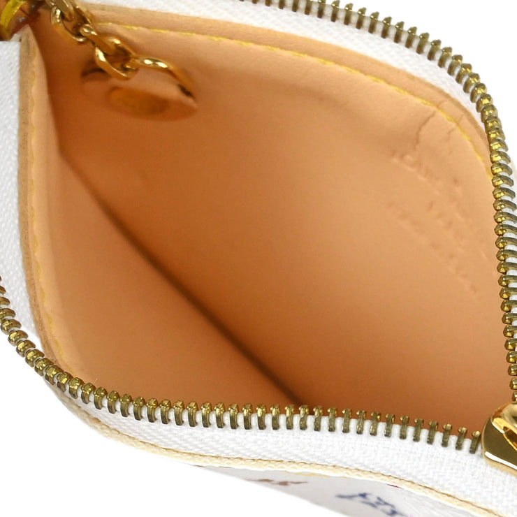 Louis Vuitton White Multicolor Pochette Cles Coin Purse M92655