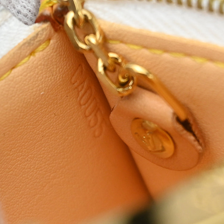 Louis Vuitton White Multicolor Pochette Cles Coin Purse M92655