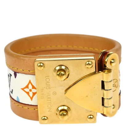 Louis Vuitton 2003 White Multicolor Serrure Bracelet Bangle M92593