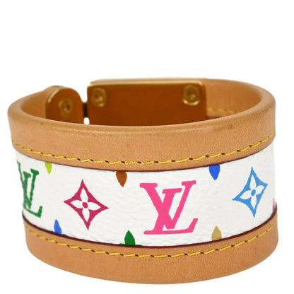 Louis Vuitton 2003 White Multicolor Serrure Bracelet Bangle M92593