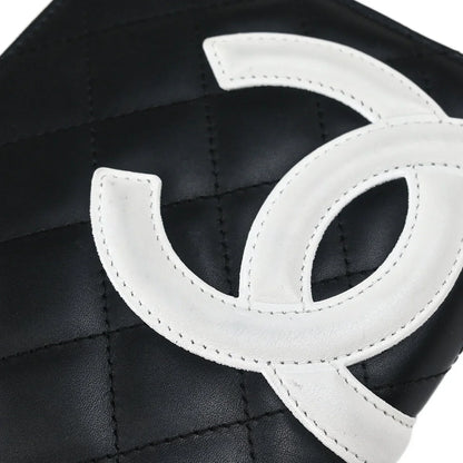 Chanel 2005-2006 Black Calfskin Cambon Ligne Long Wallet