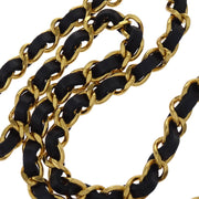 Chanel Chain Belt Medallion Gold Black Small Good