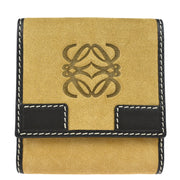 Loewe Beige Suede Wallet Purse