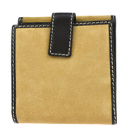 Loewe Beige Suede Wallet Purse