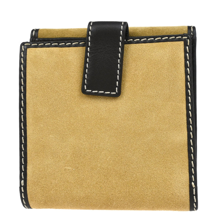 Loewe Beige Suede Wallet Purse