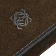 Loewe Brown Suede Six Hook Key Case Small Good