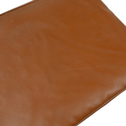 Loewe Brown Leather Pouch Clutch Bag