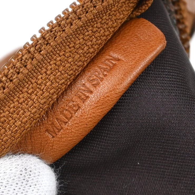 Loewe Brown Leather Pouch Clutch Bag