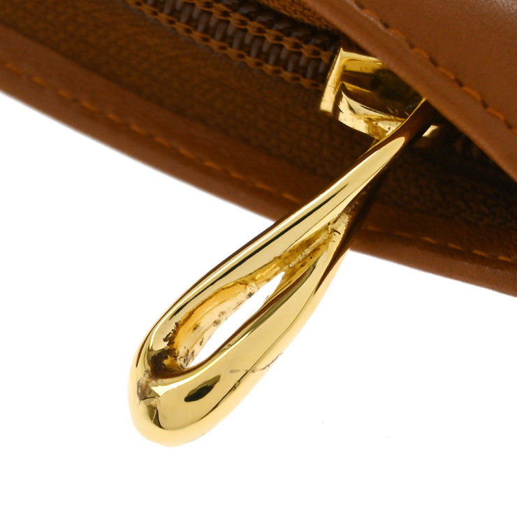 Loewe Brown Leather Pouch Clutch Bag