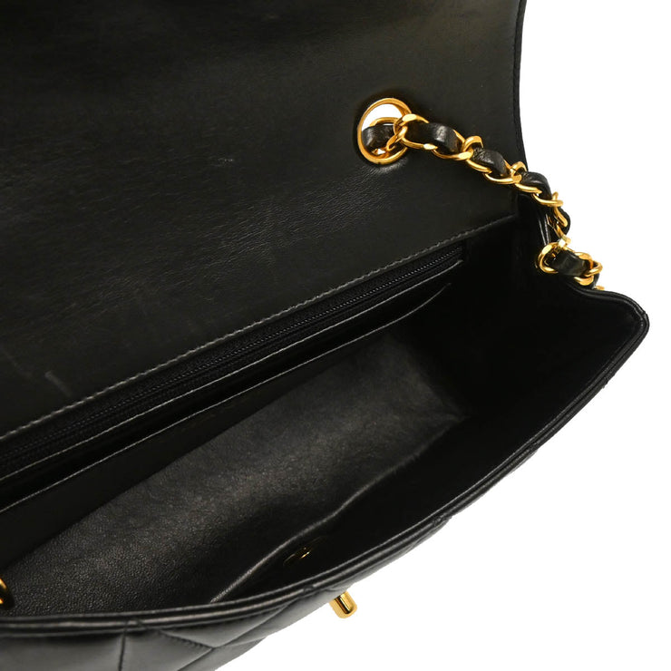 Chanel 1996-1997 Black Lambskin Small Diana Shoulder Bag