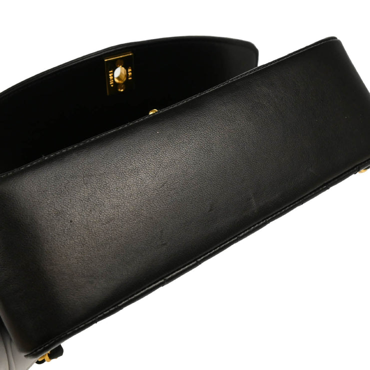 Chanel 1996-1997 Black Lambskin Small Diana Shoulder Bag