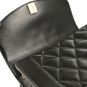 Chanel 1996-1997 Black Lambskin Small Diana Shoulder Bag