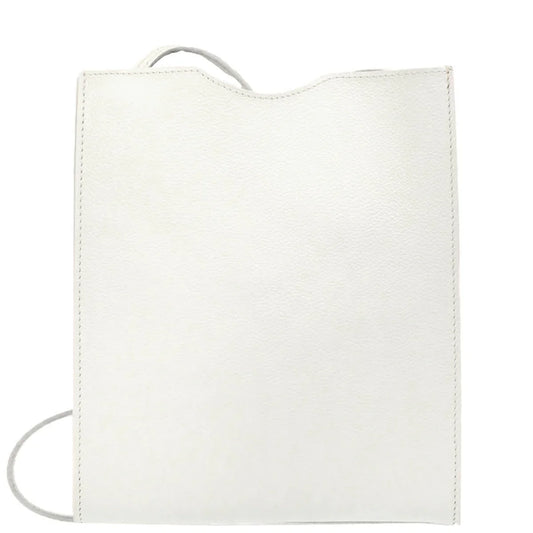 Hermes White Epsom Onimaitou Shoulder Bag