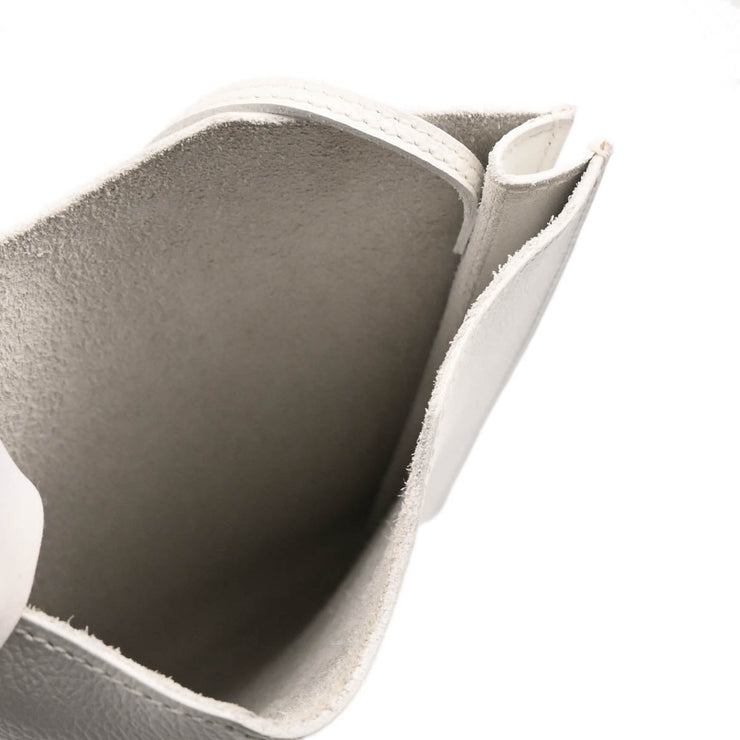 Hermes White Epsom Onimaitou Shoulder Bag