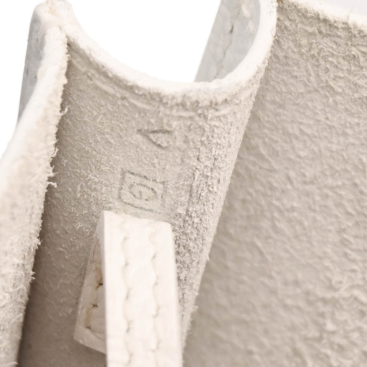 Hermes White Epsom Onimaitou Shoulder Bag