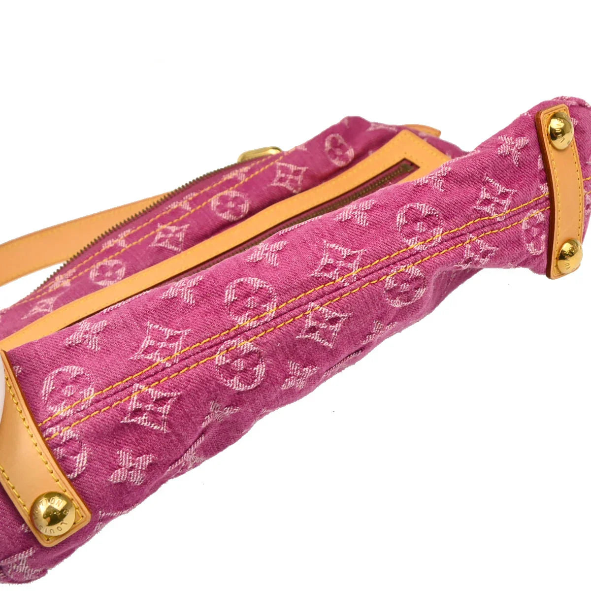 Louis Vuitton 2006 Pink Monogram Denim Baggy PM Shoulder Bag M95212